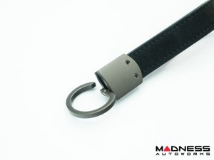 Keychain - Leather - Alfa Romeo Crest + Italian Flag